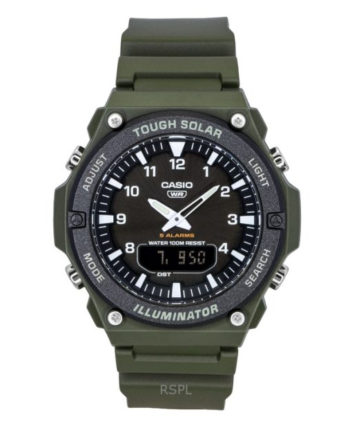 Casio Standard Analog Digital Resin Strap Black Dial Solar AQ-S820W-3BV 100M Men's Watch