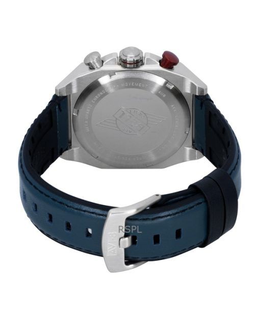 AVI-8 Bell X-1 Machbuster Chronograph Aviation Blue Rubber Strap Blue Dial Quartz AV-4118-01 Men's Watch