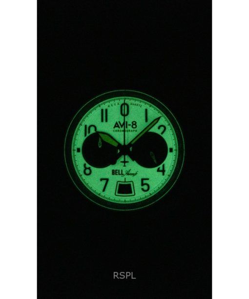 AVI-8 Bell X-1 Machbuster Chronograph Camel Brown Strap Cream Dial Quartz AV-4118-03 Men's Watch