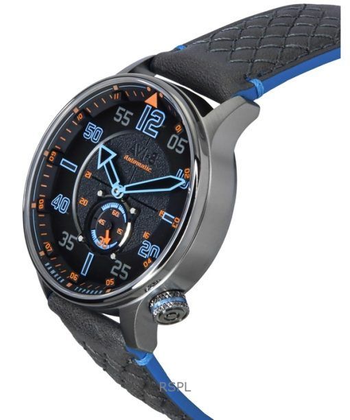 AVI-8 Hawker Typhoon Baldwin Iron Blue Leather Strap Grey Dial Automatic AV-4119-03 Men's Watch
