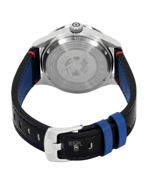 AVI-8 Flyboy Airmaster GMT Leather Strap Engine Black Dial Automatic AV-4128-01 Men's Watch