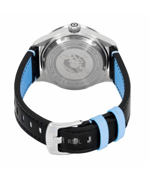 AVI-8 Flyboy Airmaster GMT Leather Strap White Dial Automatic AV-4128-02 Men's Watch