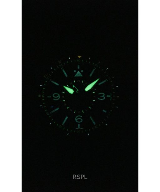 AVI-8 Flyboy Airmaster GMT Cockpit Blue Leather Strap Blue Dial Automatic AV-4128-04 Men's Watch