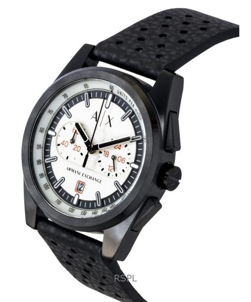 Armani Exchange Chronograph Rubber Strap Grey Dial Quartz AX2865 Men's Watch