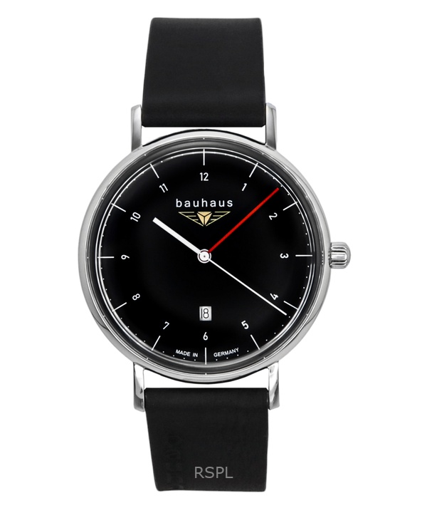 Bauhaus Classic Leather Strap Black Dial Quartz 21402 Men's Watch