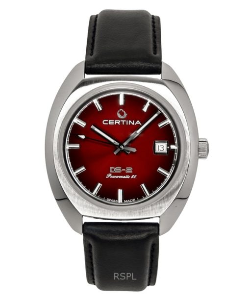 Certina DS-2 Leather Strap Red Dial Automatic Diver's C024.407.17.421.00 200M Men's Watch