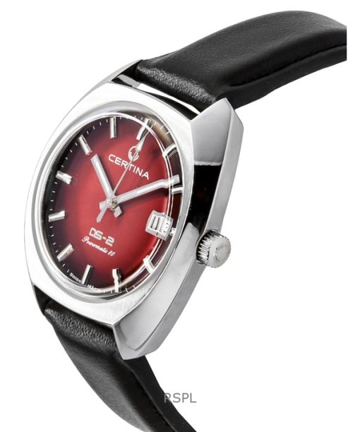 Certina DS-2 Leather Strap Red Dial Automatic Diver's C024.407.17.421.00 200M Men's Watch