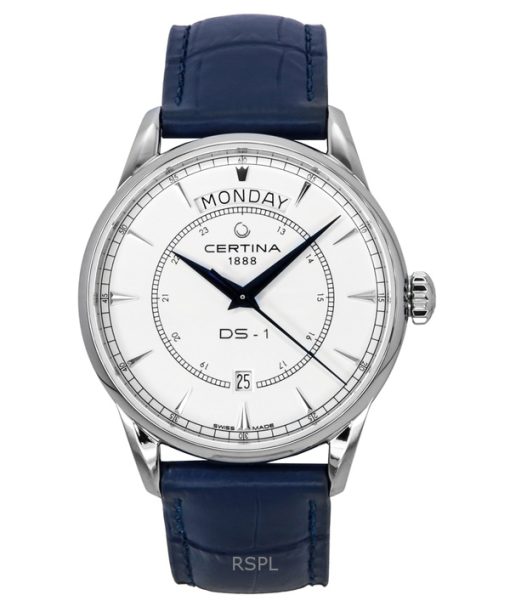 Certina DS-1 Day-Date Leather Strap White Dial Automatic C029.430.16.011.00 100M Men's Watch
