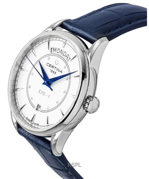 Certina DS-1 Day-Date Leather Strap White Dial Automatic C029.430.16.011.00 100M Men's Watch