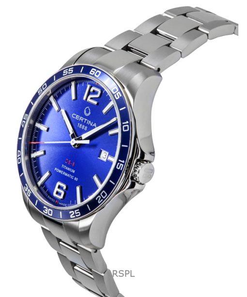 Certina DS-8 Powermatic 80 Titanium Blue Dial Automatic C033.807.44.047.00 100M Men's Watch