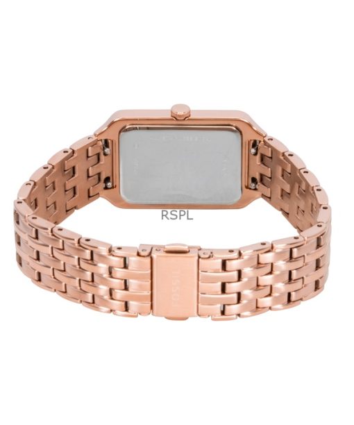Fossil Raquel Rose Gold Tone Stainless Steel Brown Mother Of Pearl Dial Quartz ES5323 Women's Watch