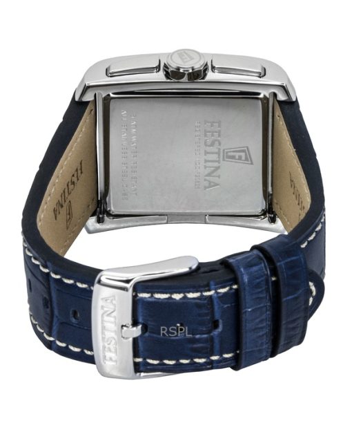 Festina Chronograph Leather Strap Blue Dial Quartz F20636-2 Men's Watch