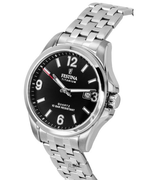 Festina Titanium Black Dial Quartz F20696-3 100M Men's Watch