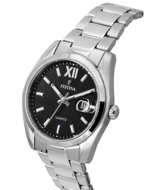 Festina Classic Stainless Steel Black Dial Quartz F20707-6 Men's Watch