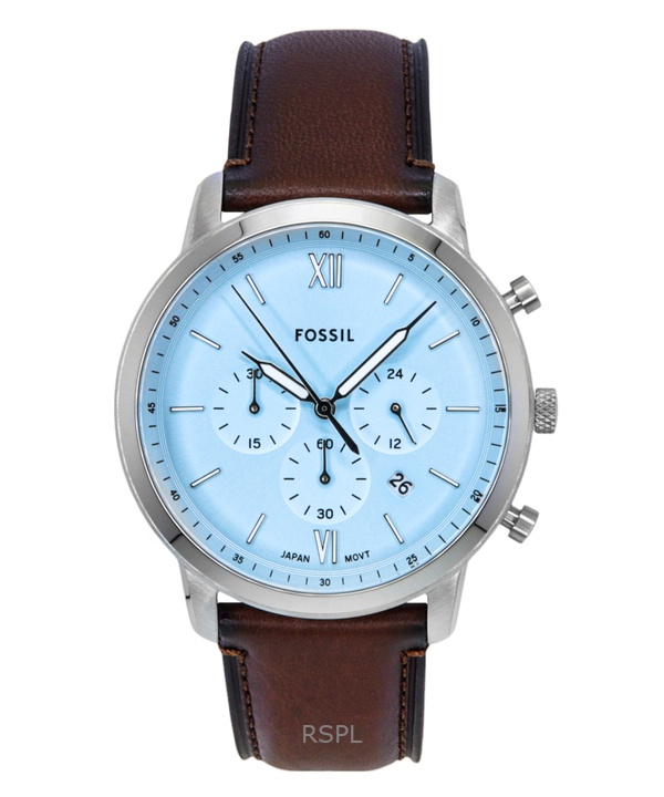 Fossil Neutra Chronograph Leather Strap Blue Sunray Dial Quartz FS6109 Men's Watch