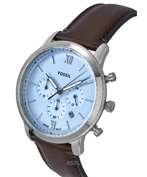 Fossil Neutra Chronograph Leather Strap Blue Sunray Dial Quartz FS6109 Men's Watch