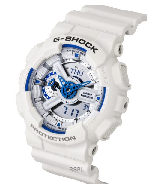Casio G-Shock Analog Digital Resin Strap White Dial Quartz GA-110HDS-7A 200M Men's Watch