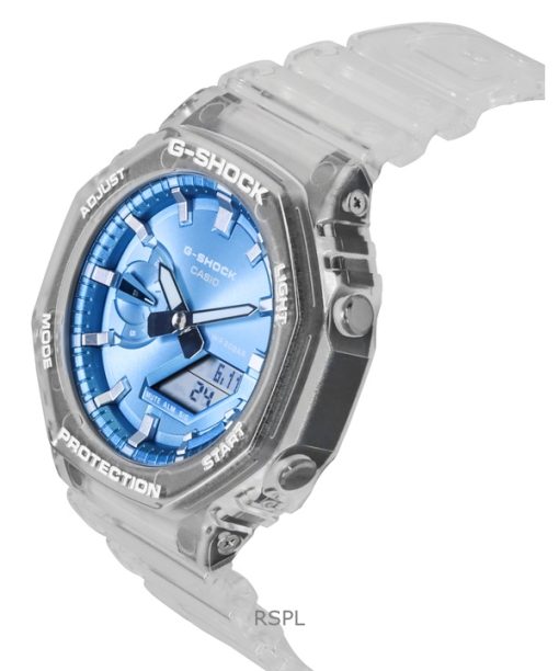 Casio G-Shock Analog Digital Resin Strap Blue Dial Quartz GA-2100BM-7A2 200M Unisex Watch