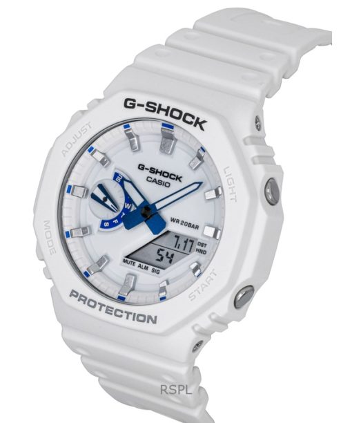 Casio G-Shock Analog Digital Resin Strap White Dial Quartz GA-2100HDS-7A 200M Men's Watch