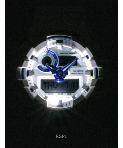 Casio G-Shock Analog Digital Resin Strap White Dial Quartz GA-700HDS-7A 200M Men's Watch