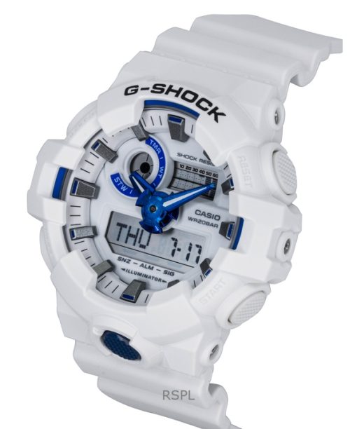 Casio G-Shock Analog Digital Resin Strap White Dial Quartz GA-700HDS-7A 200M Men's Watch