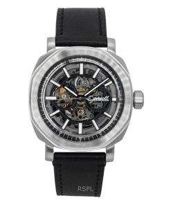 Ingersoll The Outrider Leather Strap Black Skeleton Dial Automatic I16401 Men's Watch