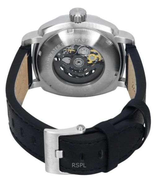 Ingersoll The Outrider Leather Strap Black Skeleton Dial Automatic I16401 Men's Watch
