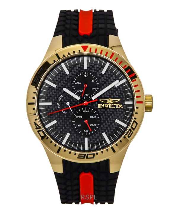 Invicta Racing Silicone Strap Black Dial Quartz 48872 Men's Watch
