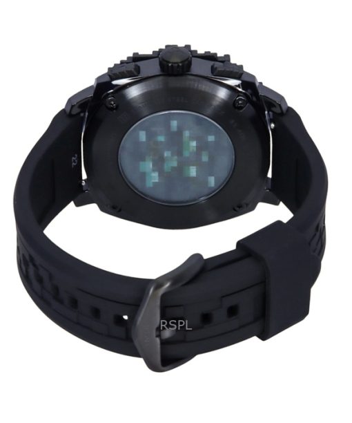 Fossil Minecraft Deepslate Chronograph Limited Edition Silicone Strap Black Dial Quartz LE1205 Men's Watch