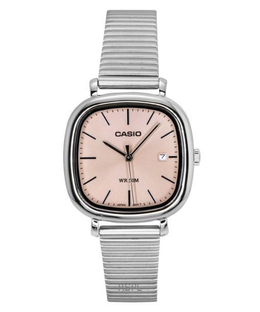Casio Standard Analog Stainless Steel Salmon Dial Quartz LTP-B166D-4AV Women's Watch