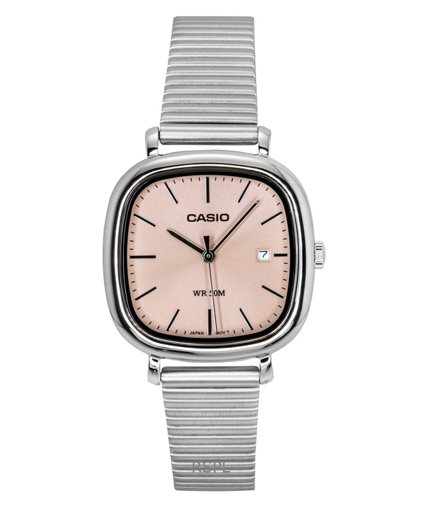 Casio Standard Analog Stainless Steel Salmon Dial Quartz LTP-B166D-4AV Women's Watch