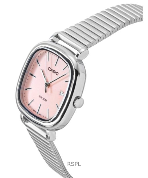 Casio Standard Analog Stainless Steel Salmon Dial Quartz LTP-B166D-4AV Women's Watch