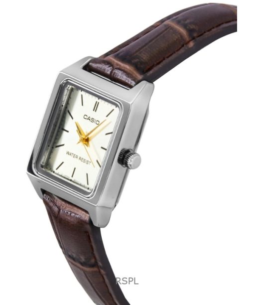 Casio Standard Analog Leather Strap Ivory Dial Quartz LTP-V007L-9E Women's Watch