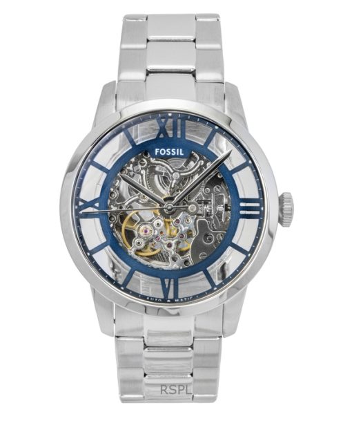 Fossil Townsman Stainless Steel Blue Skeleton Dial Automatic ME3260 Men's Watch