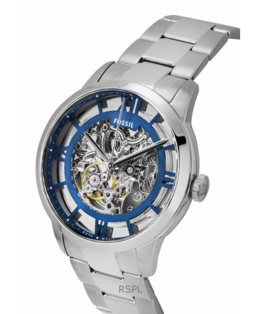 Fossil Townsman Stainless Steel Blue Skeleton Dial Automatic ME3260 Men's Watch