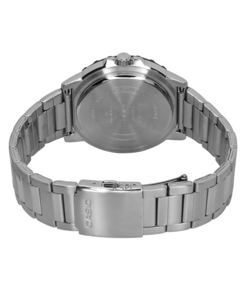 Casio Standard Analog Stainless Steel Black Dial Quartz MTD-125D-1A3V 100M Men's Watch