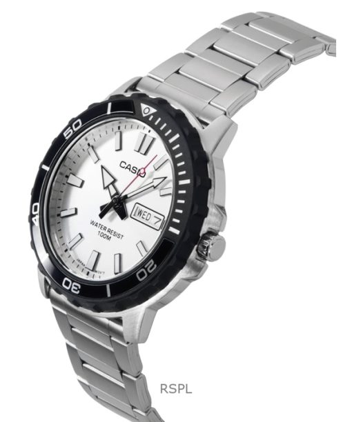 Casio Standard Analog Stainless Steel Silver Dial Quartz MTD-125D-7AV 100M Men's Watch
