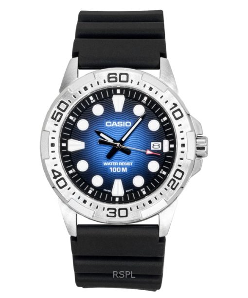 Casio Standard Analog Resin Strap Blue Dial Quartz MTD-140-2AV 100M Men's Watch