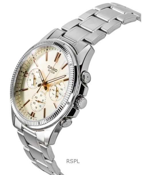 Casio Enticer Analog Stainless Steel Silver Dial Quartz MTP-1375D-7A2V Men's Watch