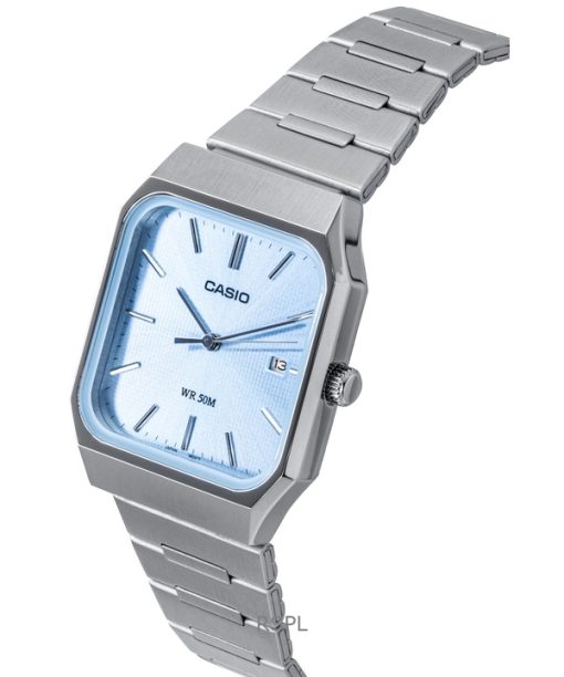 Casio Standard Analog Stainless Steel Ice Blue Dial Quartz MTP-B185D-2A2V Men's Watch