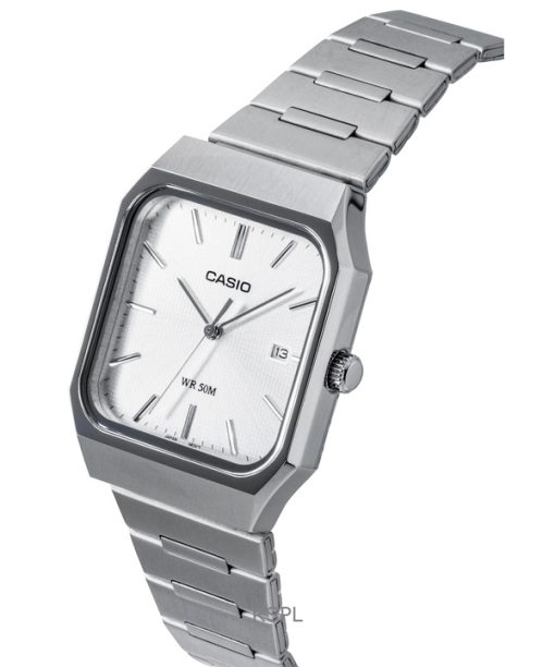Casio Standard Analog Stainless Steel Silver Dial Quartz MTP-B185D-7AV Men's Watch