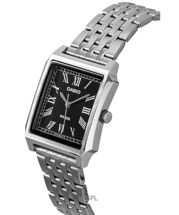 Casio Standard Analog Stainless Steel Black Dial Quartz MTP-B190D-1BV Men's Watch