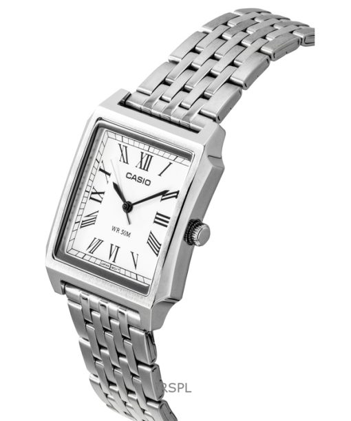 Casio Standard Analog Stainless Steel White Dial Quartz MTP-B190D-7BV Men's Watch
