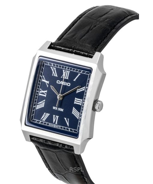 Casio Standard Analog Leather Strap Blue Dial Quartz MTP-B190L-2BV Men's Watch