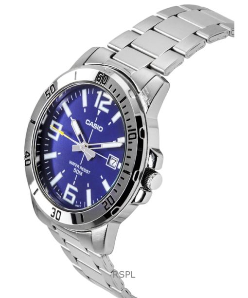 Casio Enticer Analog Stainless Steel Blue Dial Quartz MTP-VD01D-2BV Men's Watch