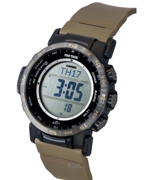 Casio Pro Trek Digital Bio-Based Resin Solar PRW-35LD-5 100M Men's Watch