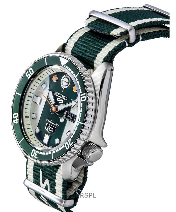 Seiko 5 Sports Honda Super Cub Limited Edition White And Green Dial Automatic SRPJ49K1 100M Men's Watch