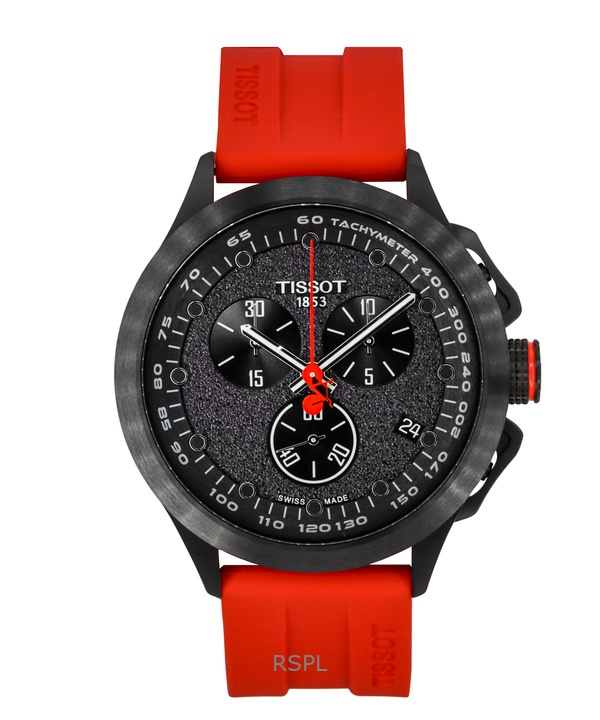 Tissot T-Race Vuelta Chronograph Silicone Strap Black Dial Quartz T135.417.37.051.04 100M Men's Watch