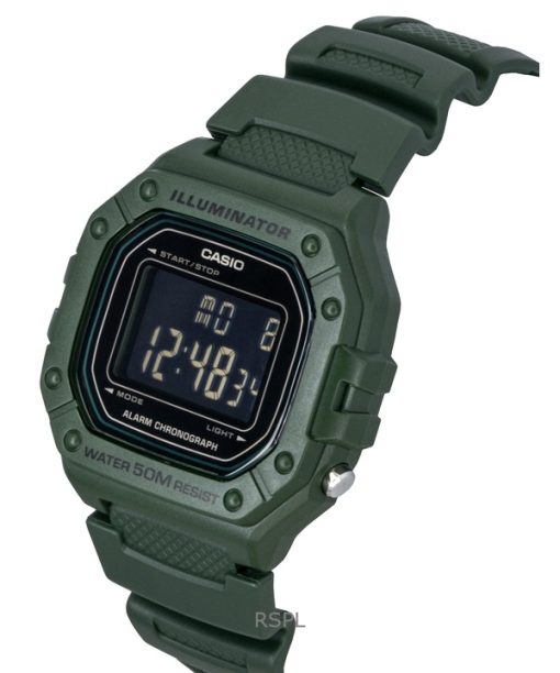 Casio Standard Digital Resin Strap Quartz W-218H-3BV Men's Watch