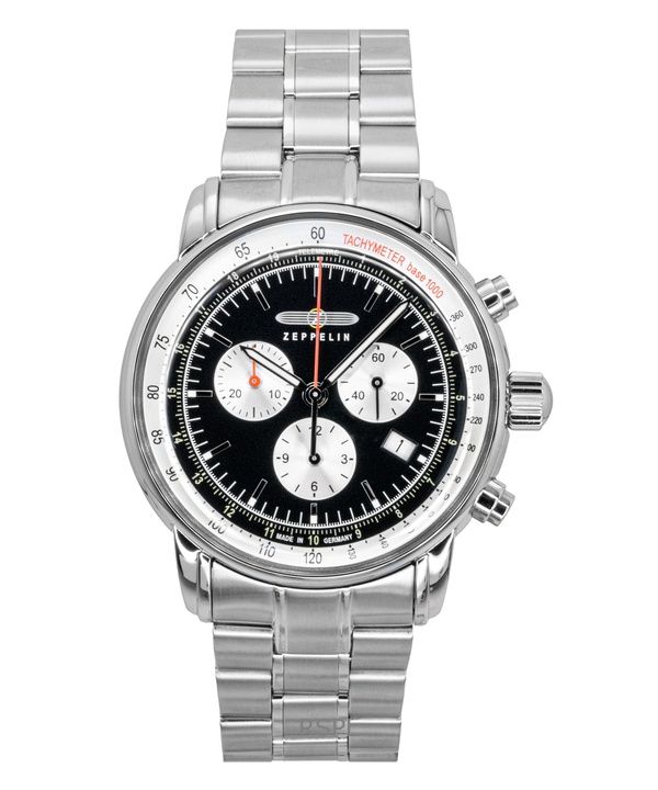 Zeppelin LZ 14 Marine Chronograph Stainless Steel Black Dial Quartz 8888MB2 Men's Watch